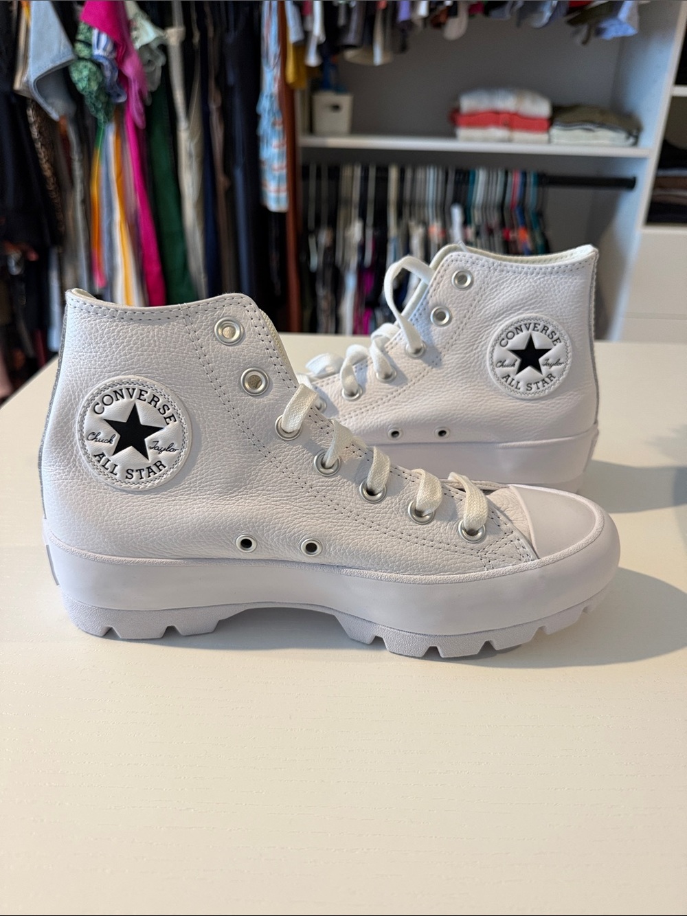 Converse White High-Top Sneakers